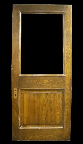 42"x95"x1.75" Antique Vintage Old SOLID Wood Wooden Entry Door Window Glass Pane Cover