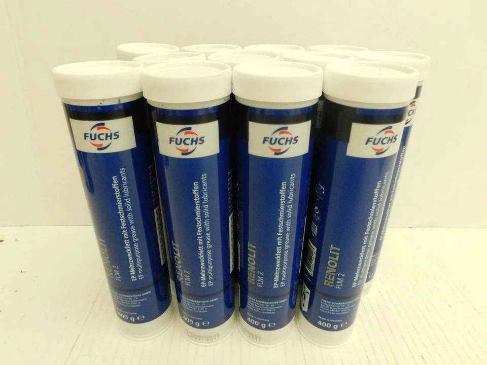 15,40€/l Fuchs Renolit FLM 2 12 x 400g Kartusche EP Lithium Fett mit MOS2