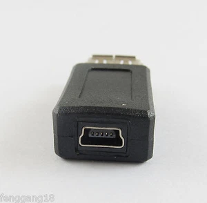 1x USB 2.0 A Female To Mini B 5-Pin Female Jack Data Cable Adapter Converter F/F - Picture 1 of 9