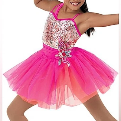 Fantasia de dança WEISSMAN vestido tutu rosa quente meninas Just Wanna Have Fun 9142 AS - Imagem 1 de 4