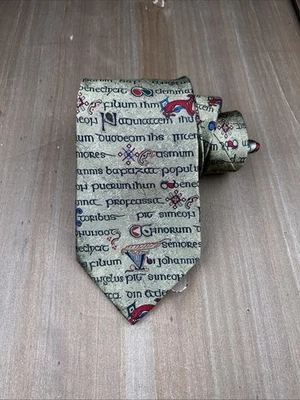 Corbata celta de seda Patrick Francis símbolos de palabras Irlanda irlandesa W3,75xL57 Foto 1 de 4