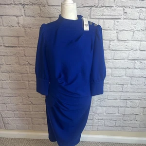 New York & Co. Women’s NWT Career Feminine Ruched Sheath Dress Size Petite Large - Picture 1 of 10