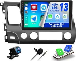 Android 13 (4G+64G) CarPlay Car Stereo for Honda Civic 2006-2011, 10.1" Touch... - Picture 1 of 8
