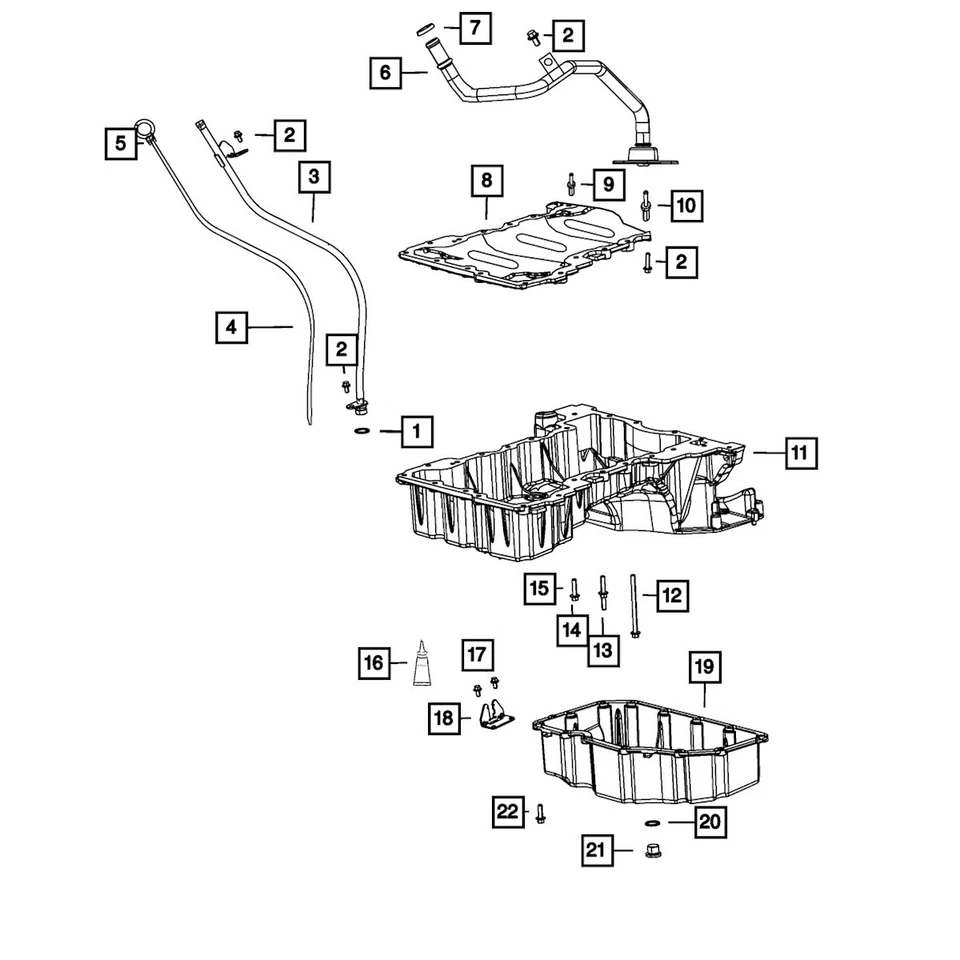 68147556AA Bomba de aceite Mopar Pickup Tubo Junta tórica para Jeep Wrangler Gladiator 1500 Foto 1 de 1