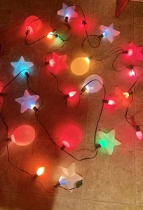 Große Vintage Weihnachtsbeleuchtung mit Stern und Kugelabdeckungen 14 Fuß - Bild 1 von 6