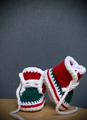 Crochet Newborn Baby First Shoes Booties Boots Slippers Trainers — 第 1/2 张图片