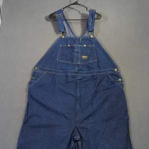 Mono OshKosh B'Bosh Para Hombres 52x32 Azul Denim Sanforizado Chaleco Hecho en Unión EE. UU. - Imagen 1 de 15