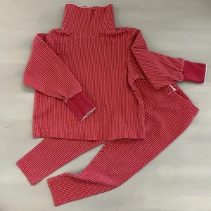 VTG Gymboree Girls Two Piece Set Pants Top Red Polka Dot Rainbow Tag Medium - Picture 1 of 11