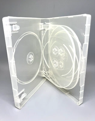 LDB 2 PCS TOP QUALITY 27MM MULTI 6 DISC DVD CASE, BOOKLET CLIP, SUPER CLEAR, BQJ6