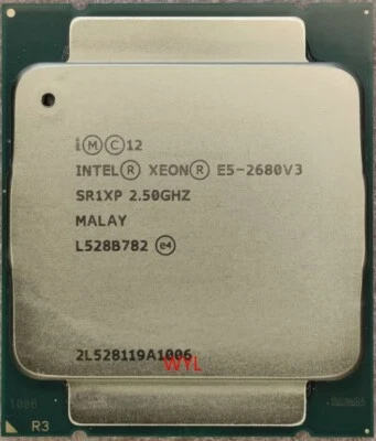 Intel Xeon E5-2680 V3 LGA 2011-3 Server CPU Processors SRIXP 2.50GHz 12 Core - Image 1 of 4