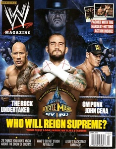 CM Punk The Rock Cena April 2013 WWE Wrestling Magazine Wrestler WrestleMania - Picture 1 of 7