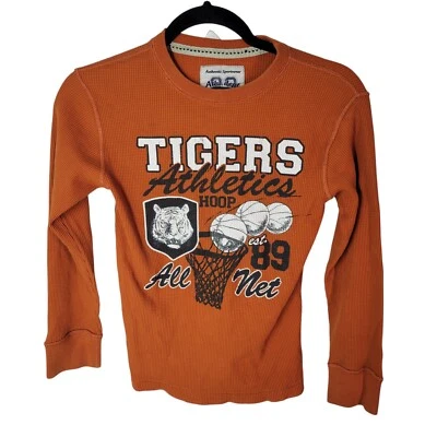 Children's Place Boys Sz M 7/8 Orange Graphic Long Sleeve Athletic Dept Sweatsh - Image 1 of 4