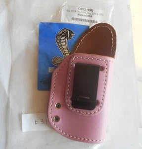 Cobra Shelby CSX2 Leather IWB Holster Fits Glock 19, 36, Sig P239 Pink S412 - Picture 1 of 3