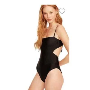 J. Badeanzug Crew Cutout Tie Back Einteiler dunkelblau Größe 4 NEU - Bild 1 von 13