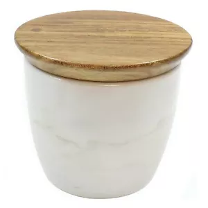 TableCraft Elements Acacia & Marble Salt Cellar / Box - Picture 1 of 5