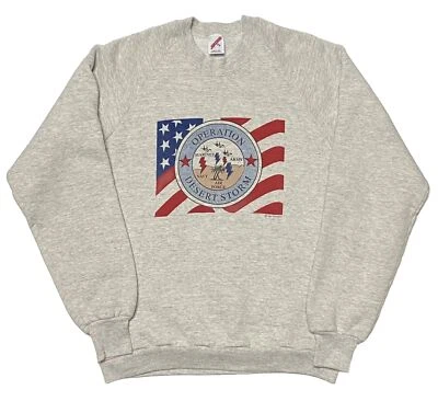 Vintage JERZEES Desert Storm Single Stitch Crewneck Sweatshirt Soft XL Made USA - Image 1 of 4