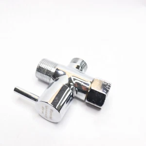 Brondell Toilet Valve Brass G7/8 Female x G15/16 Male x G1/2 Male T Adapter - Picture 1 of 5