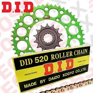 KAWASAKI KX450F CHAIN & SPROCKETS DID GOLD CHAIN RENTHAL GREEN SPROCKETS 06-2024 - Picture 1 of 5