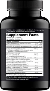 Thermo - Thermogenic Fat Burner Supplement Pills for Men, Extreme Metabolic A... - Picture 1 of 12