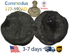 Ancient Roman Empire Tin bronze Coin Denarius COMMODUS 177-192AD Authentic#14940