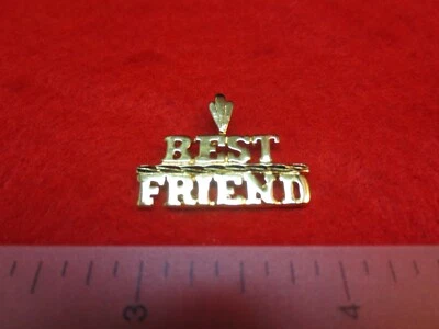 14KT GOLD EP BEST FRIEND CHARM  PENDANT- 2135 - Image 1 of 2