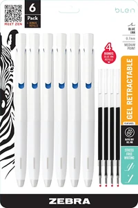 Zebra Jk-Refll G301 Penna Gel Retrattile Ricariche 0,7Mm Punta Media CONFEZIONE DA 6 - Foto 1 di 12