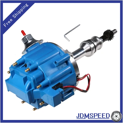 For Ford 351W Windsor Blue HEI Distributor Cap w/ 65k Coil 1 Wire Small Block - Image 1 of 4