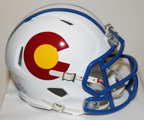 2017 Colorado State Rams Pride Custom Riddell Mini Helmet vs Boise State Cover