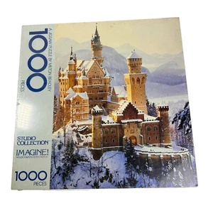 Vintage Milton Bradley 1000 pc Jigsaw Puzzle Imagine Neuschwanstein Castle - Picture 1 of 5