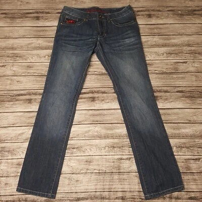 Guess Size 12 Girls Jeans Daredevil Skinny Leg Mid Rise Blue Zipper Denim - Image 1 of 3