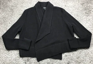 Jones New York Womens Wool Blend Cardigan Sz XL Black Open Front Long Sleeve NWT - Picture 1 of 13