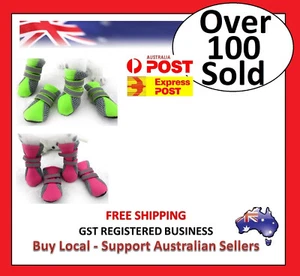 Dog / Cat Shoes Protective Waterproof Neoprene Running Boots Paws Injury - Picture 1 of 4