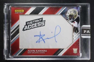 2017 Panini Instant Access Football Alvin Kamara Rookie Auto Card #/10 - Image 1 of 3