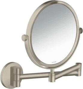 Universal Circular Modern Shaving Mirror in Brushed Nickel, 42849820 - Picture 1 of 1