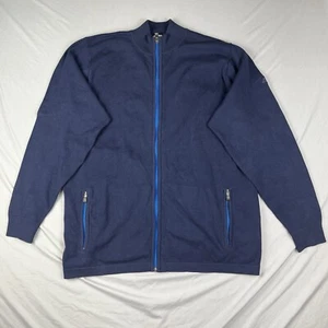 NUOVO Adidas Golf ClimaWarm maglione full zip blu navy elasticizzato - Foto 1 di 12