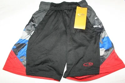941X11 Champion 99071 C9 Boys Athletic Shorts XL Black w Blue Grey Camo Detail - Image 1 of 2