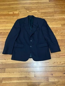 Jack Victor Herren Blazer Sakko Gr. 40 S Blau Wolle 3 Knopf Sport Mantel Formell - Bild 1 von 6