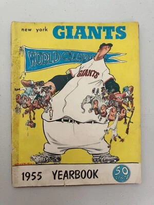 NEW YORK GIANTS 1955 YEARBOOK *COVER DETACHED - Image 1 of 4