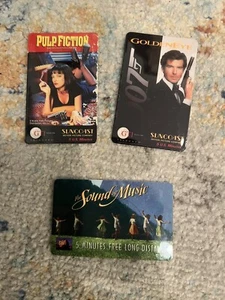 SET BESTEHEND AUS 3 Pulp Fiction SOUND OF MUSIC & 007 JAMES BOND PROMO SUNCOAST TELEFONKARTE - Bild 1 von 2