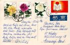  Briefmarken / Stamps   versch. Wert auf Postkarte aus China 1966  
