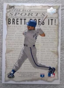 1992 Upper Deck George Brett and Robin Yount 3000 hit card Card # SP5 - Picture 1 of 1
