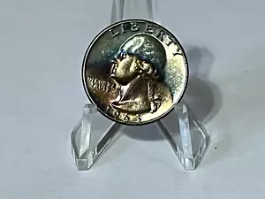 TONING 1964 P  Quarter 90% Silver  EXACT COIN SHOWN # WD-129 - Picture 1 of 2