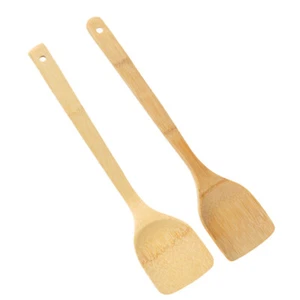 2 Pcs Spatula Set Spoon for Cooking Wooden Tool Kitchen Utensils - Imagen 1 de 12