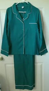NWT Nordstrom 2-pc Long Pajamas - Misses size L - Green Storm - Beautiful! - Picture 1 of 6