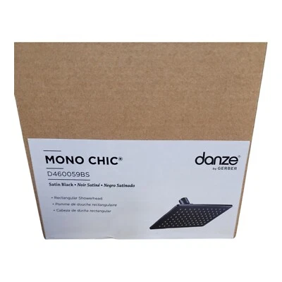 Danze by Gerber D460059BS Mono Chic Waterfall Showerhead - Satin Black - Image 1 of 4