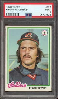 Topps Baseball #122 1978 Dennis Eckersley PSA 9 Foto 1 de 2
