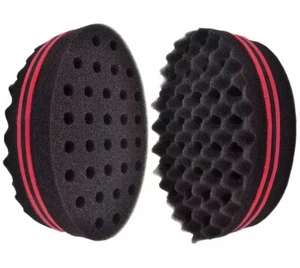 Hair Brush Sponge Twist Afro Curls Double Sided Dreads Coil Free Shipping 2 PK - Picture 1 of 4