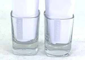 2 Luksusowa Wodka quadratische Schnappgläser polieren Kartoffelwodka* elegant geätztes Design - Bild 1 von 4