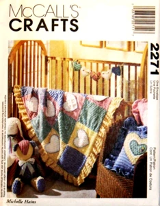 1999 Quiltkissen Bär Hase Girlande Nähmuster McCall's 2271 OOP - Bild 1 von 2