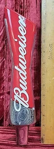 BUDWEISER BUD LARGE HEFTY KING BEERS USED Beer Tap Draft Heavy Handle Bar Pub - Picture 1 of 16